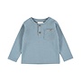 Dirkje boys’ long-sleeved top, blue, buttons