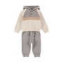 Dirkje Jungen-Set aus Hoodie und Hose, grau, Off-White