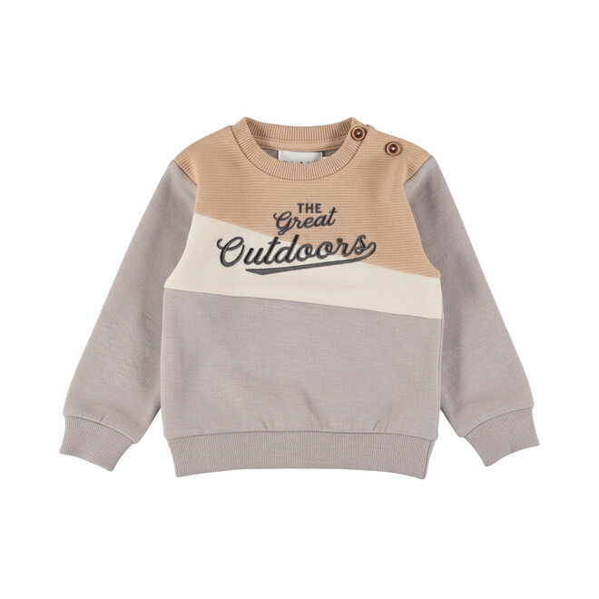 Dirkje Jungen-Pullover, grau, Outdoor-Look