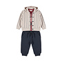 Dirkje Jungen-Set aus Weste, Hemd und Hose beige-dunkelblau