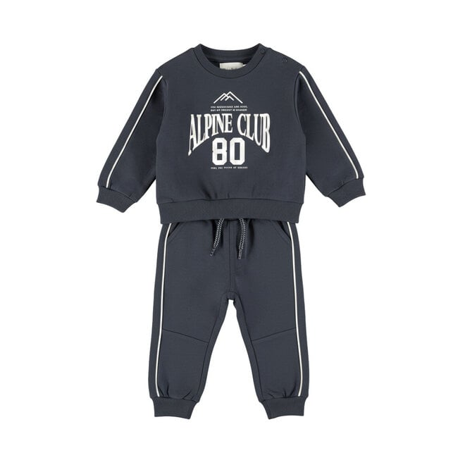 Dirkje boys’ set: loose-fit jumper and trousers, dark blue
