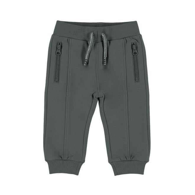 Dirkje boys’ jogging bottoms, dark green, zip