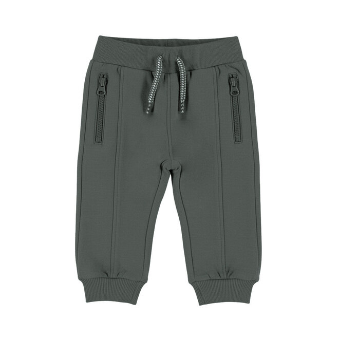 Dirkje boys’ jogging bottoms, dark green, zip