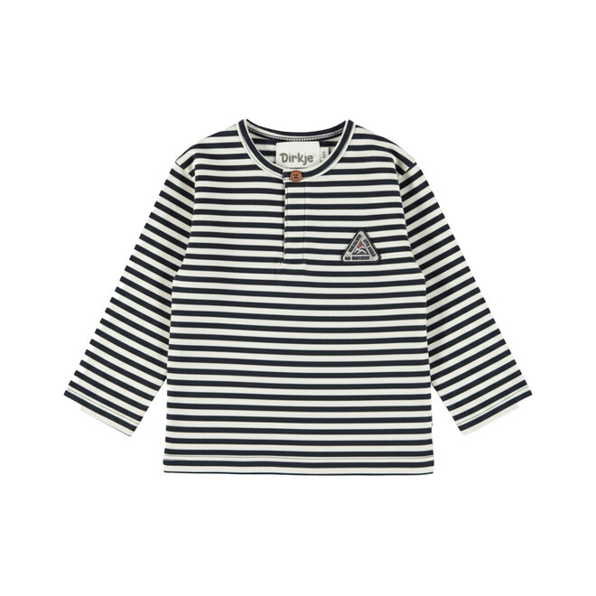 Dirkje boys’ long-sleeved top, dark blue and white stripes