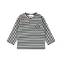 Dirkje boys’ long-sleeved top, dark blue and white stripes