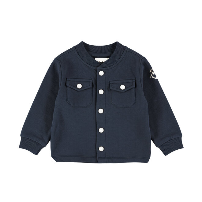 Dirkje jongens vest donkerblauw knopen