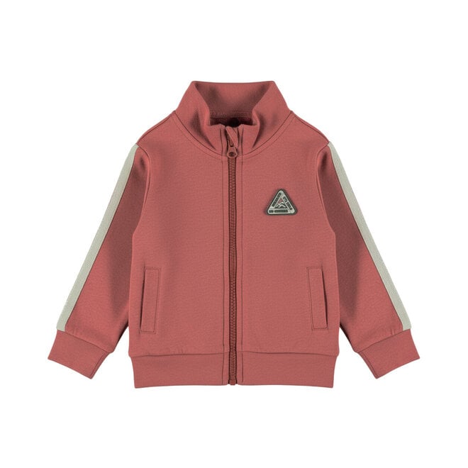 Dirkje Jungen-Strickjacke rostbraun mit Reißverschluss