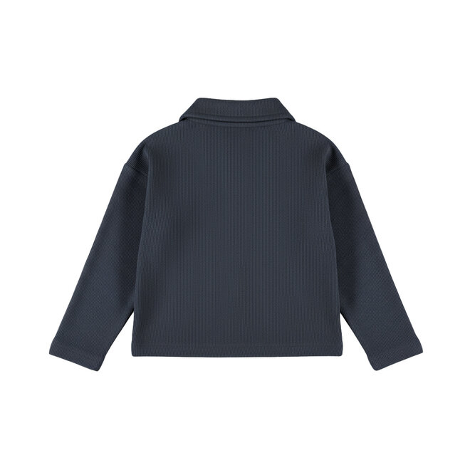 Dirkje jongens longsleeve polo donkerblauw