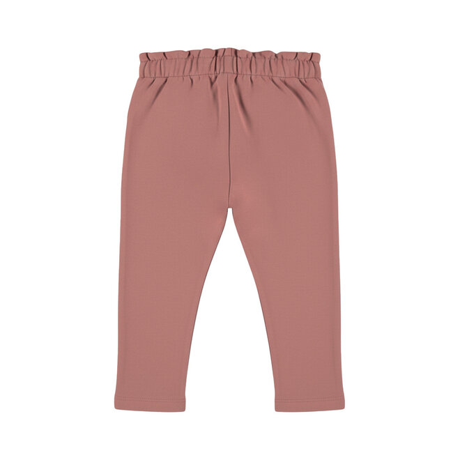 Dirkje girls’ jogging bottoms, dusky pink, ruffles, pockets