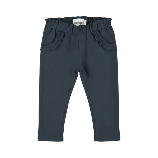 Dirkje meisjes joggingbroek donkerblauw ruches