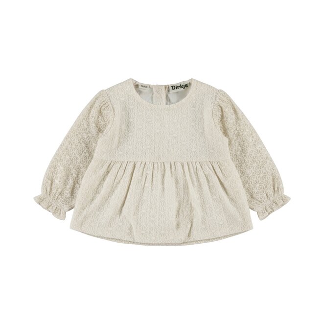 Dirkje meisjes blouse off white bloemenpatroon