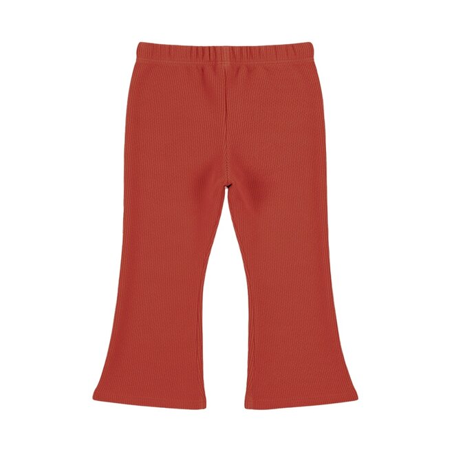 Dirkje girls’ treggings, red, flared, ribbed