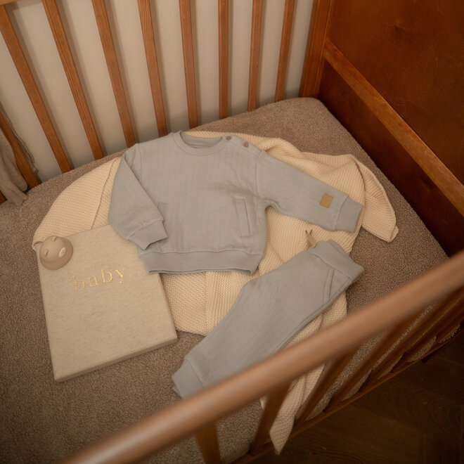 Dirkje boys’ set: grey jumper and ribbed tracksuit bottoms