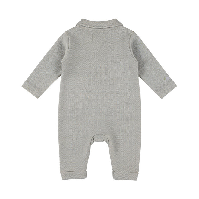 Dirkje boys’ romper suit: grey with collar