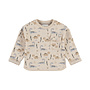 Dirkje boys’ jumper: beige with dinosaur pocket