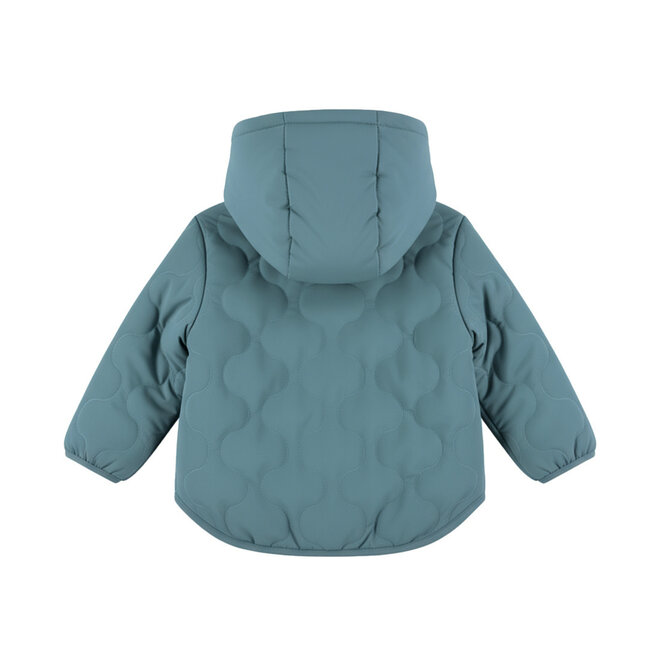 Dirkje boys’ winter coat, blue, teddy, water-repellent