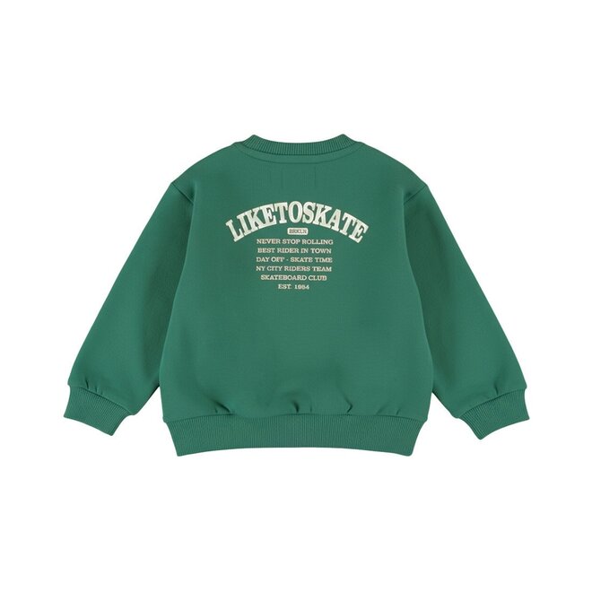 Dirkje jongens loose fit sweater groen skate