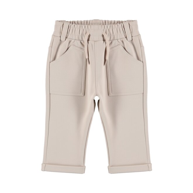 Dirkje Jungen-Hose, locker geschnitten, beige, mit Taschen