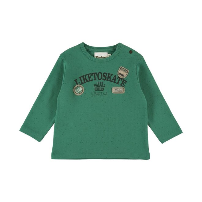 Dirkje Jungen-Langarmshirt, grün, Skate
