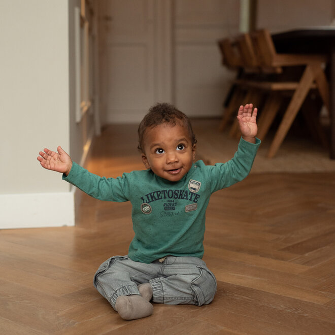 Dirkje jongens longsleeve groen skate