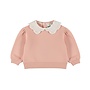 Dirkje girls’ jumper, light pink, collar