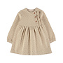 Dirkje Mädchen-Kleid beige mit Punkten und Rüschen