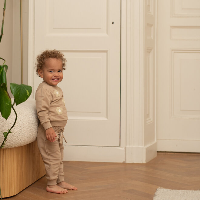 Dirkje meisjes broek lichtbruin strik