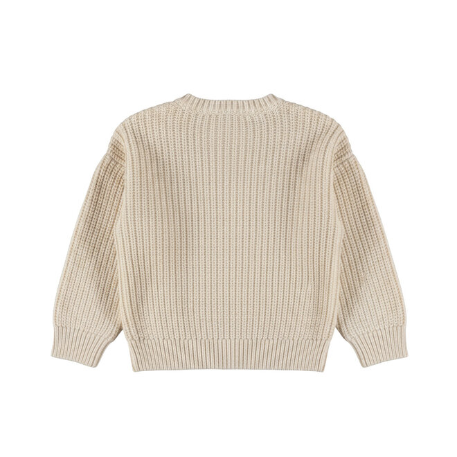 Dirkje meisjes trui off white gebreid hart