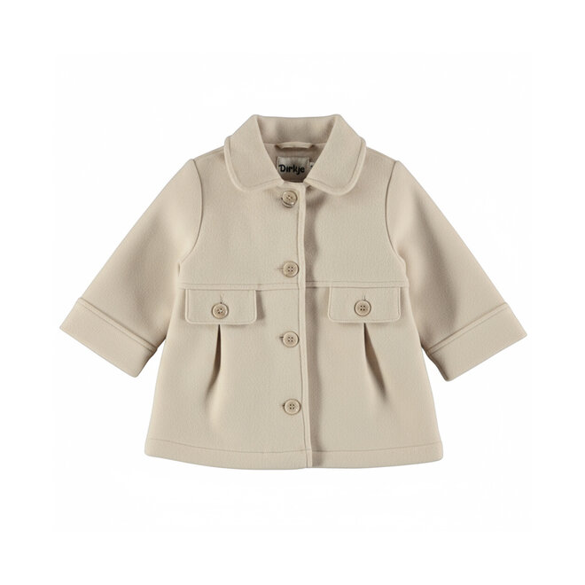 Dirkje Mädchen-Winterjacke beige mit Knöpfen