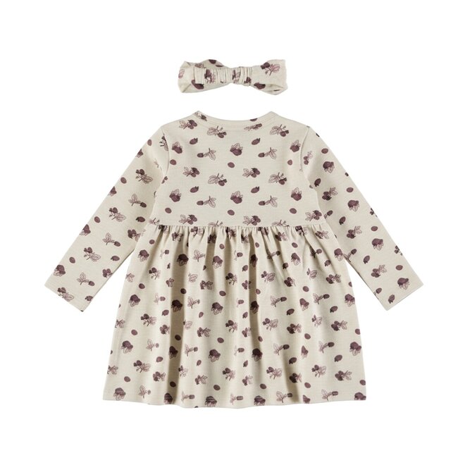 Dirkje girls’ set: white dress, hairband, berries