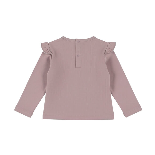 Dirkje meisjes longsleeve paars balletschoenen
