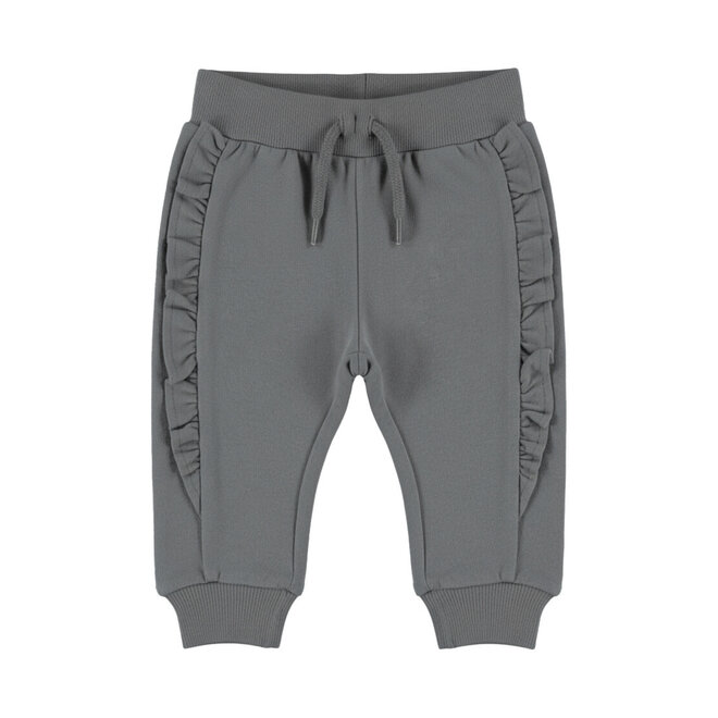 Dirkje meisjes joggingbroek grijs ruffles