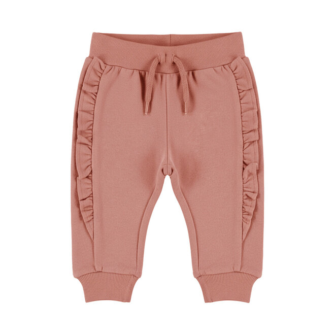 Dirkje meisjes joggingbroek oudroze ruches