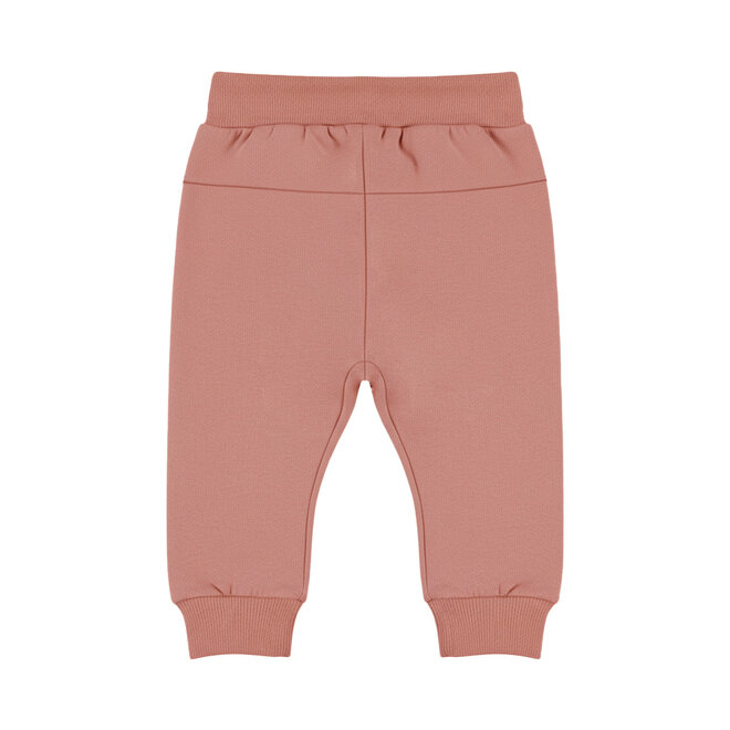 Dirkje girls’ jogging bottoms, dusky pink, ruffles