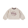 Dirkje meisjes sweater loose fit beige love