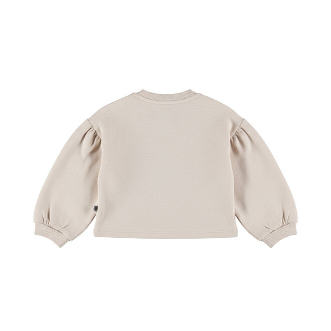 Dirkje Mädchen-Pullover Loose Fit beige „Love“