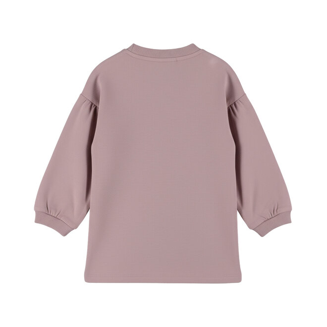 Dirkje meisjes sweaterjurk paars pinguïn