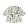 Dirkje meisjes jurk off white grijs bloemen ruffles