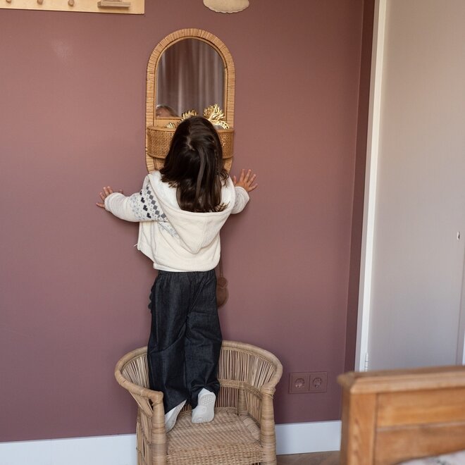 Dirkje meisjes vest wit gebreid patronen