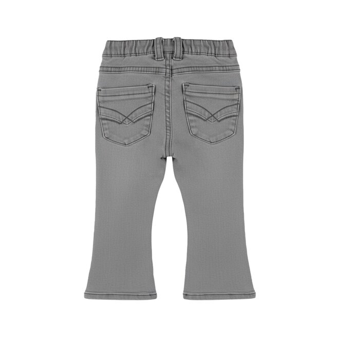 Dirkje Mädchen-Jeans, grau, ausgestellt, geflochten