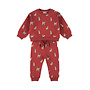 Dirkje Mädchen-Set: roter Pullover, Hose mit Hündchen-Motiv