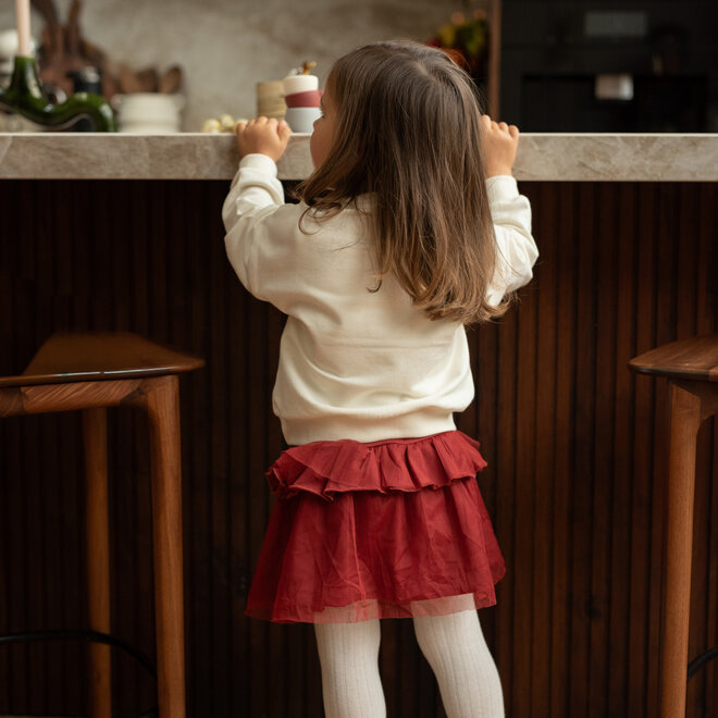 Dirkje meisjes rok rood tule