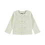 Dirkje girls’ long-sleeved top, off-white, with bows and ribbed trim