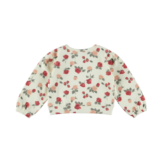 Dirkje meisjes sweater off white rozen