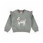 Dirkje meisjes sweater grijs hond ruffles