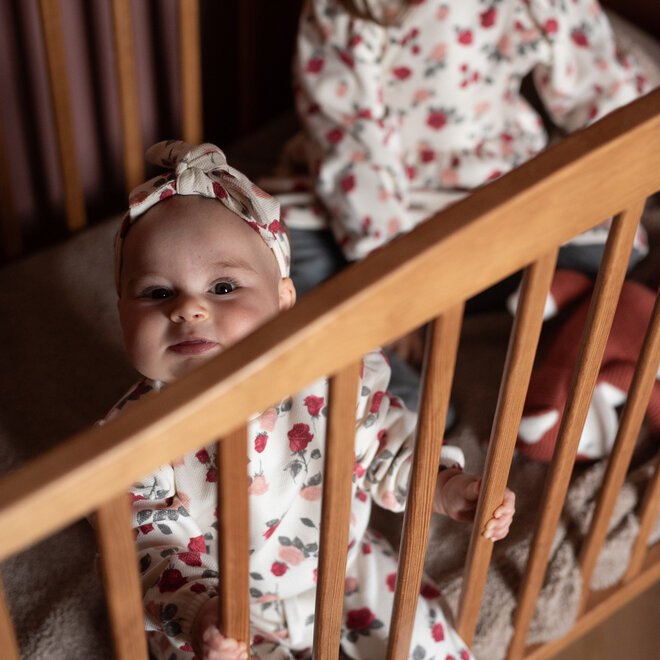 Dirkje meisjes set wit broek haarband rozen