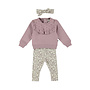 Dirkje meisjes set paars sweater legging haarband