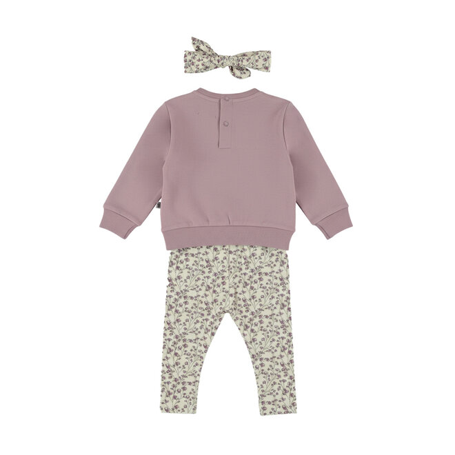 Dirkje girls’ set: purple jumper, leggings, hairband