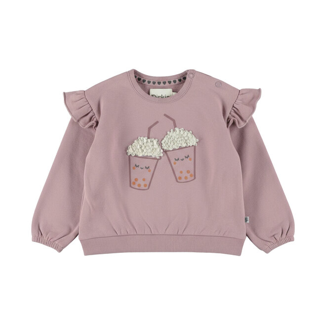 Dirkje Mädchen-Pullover lila „Bubble Tea“