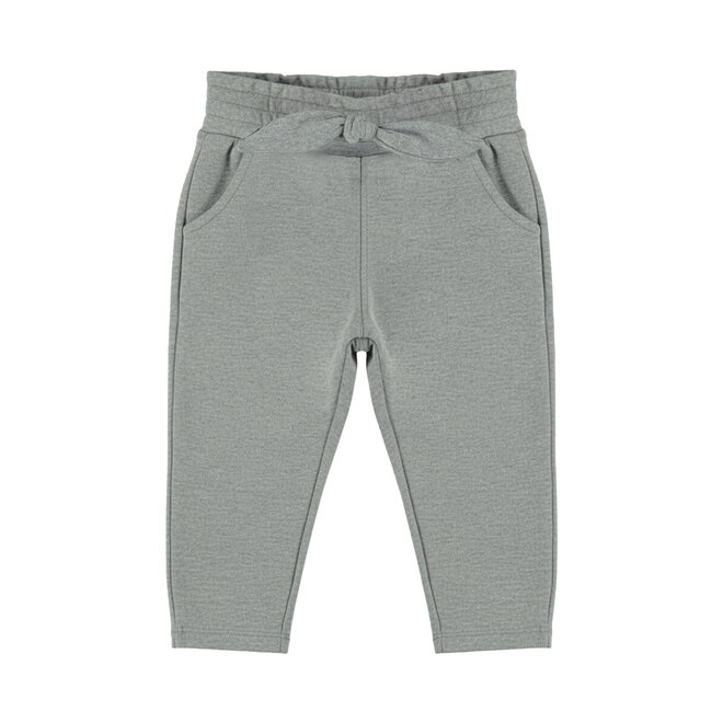 Dirkje Mädchen-Jogginghose in Grau mit Schleife